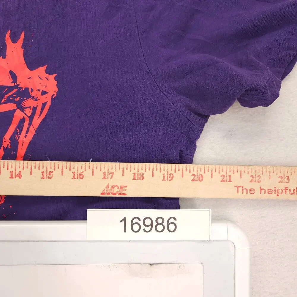 Nike Graphic Basketball Crew Neck Short Sleeve Shirt Mens Size M Purple 16986